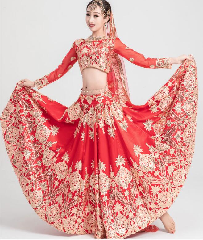 Salwar Kameez Set - Индийское сари с вышивкой блестками, роскошное