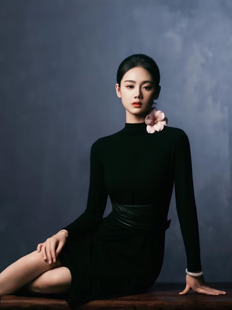 Ethnic Fashion Studio - Новое модное простое высококачественное черное платье