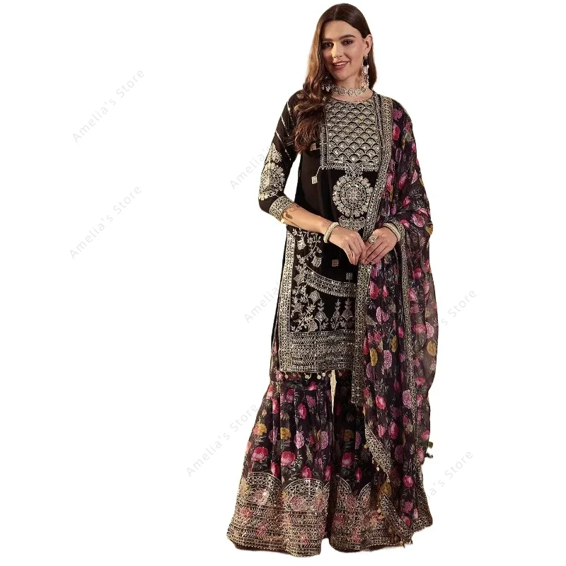 Salwar Kameez Set - Женский винтажный индийский тяжелый костюм из